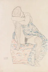 Seated Figure with Gathered up Skirt